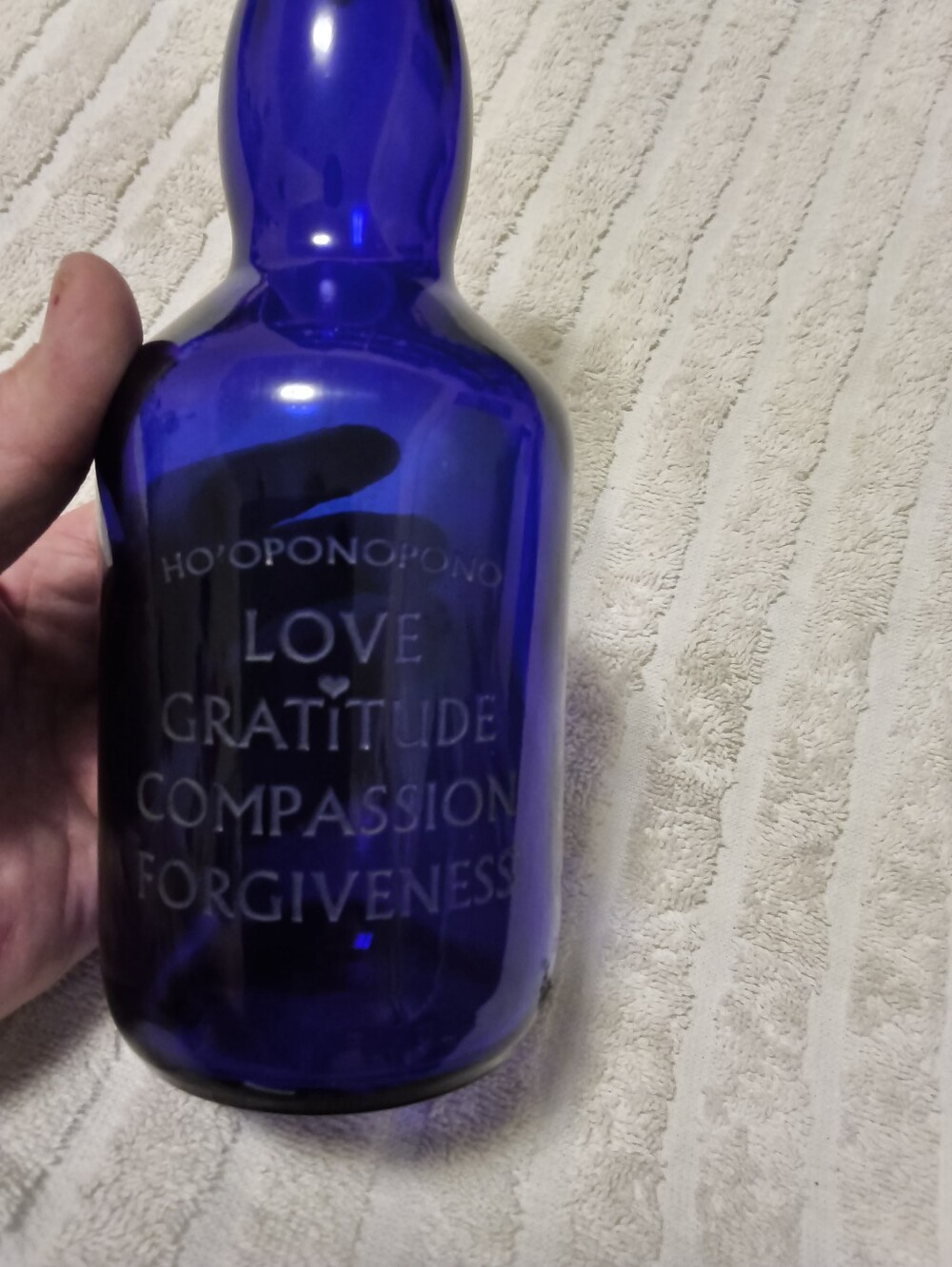 Blue Bottle Love Ho'oponopono.